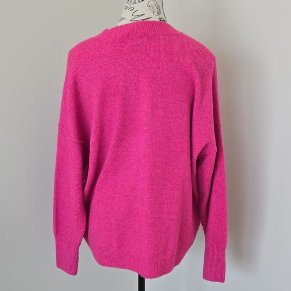 Vince Camuto Fuchsia Crew Neck Sweater - Picture 3 of 4